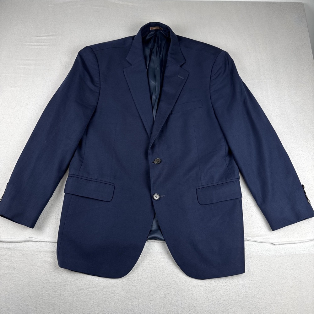 Peter Millar Mens Royal Blue Sport Coat Blazer Wool 44R Office Preppy Business